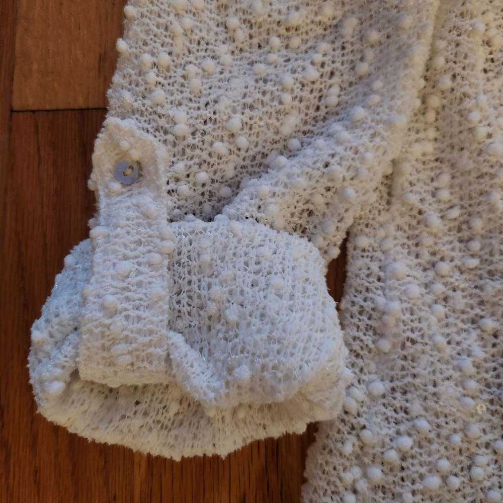 Joseph Ribkoff Slub Knit, Lace Insert Top Size 6 - Picture 7 of 8